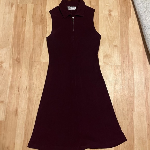 Ronni Nicole Purple Plum Eggplant colored Knit Long Sleeveless Dress - Picture 6 of 8